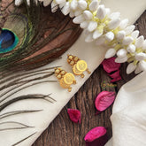 Vriksham Elegant Golden Lakshmi Coin Earring-Gold Bead-G19253